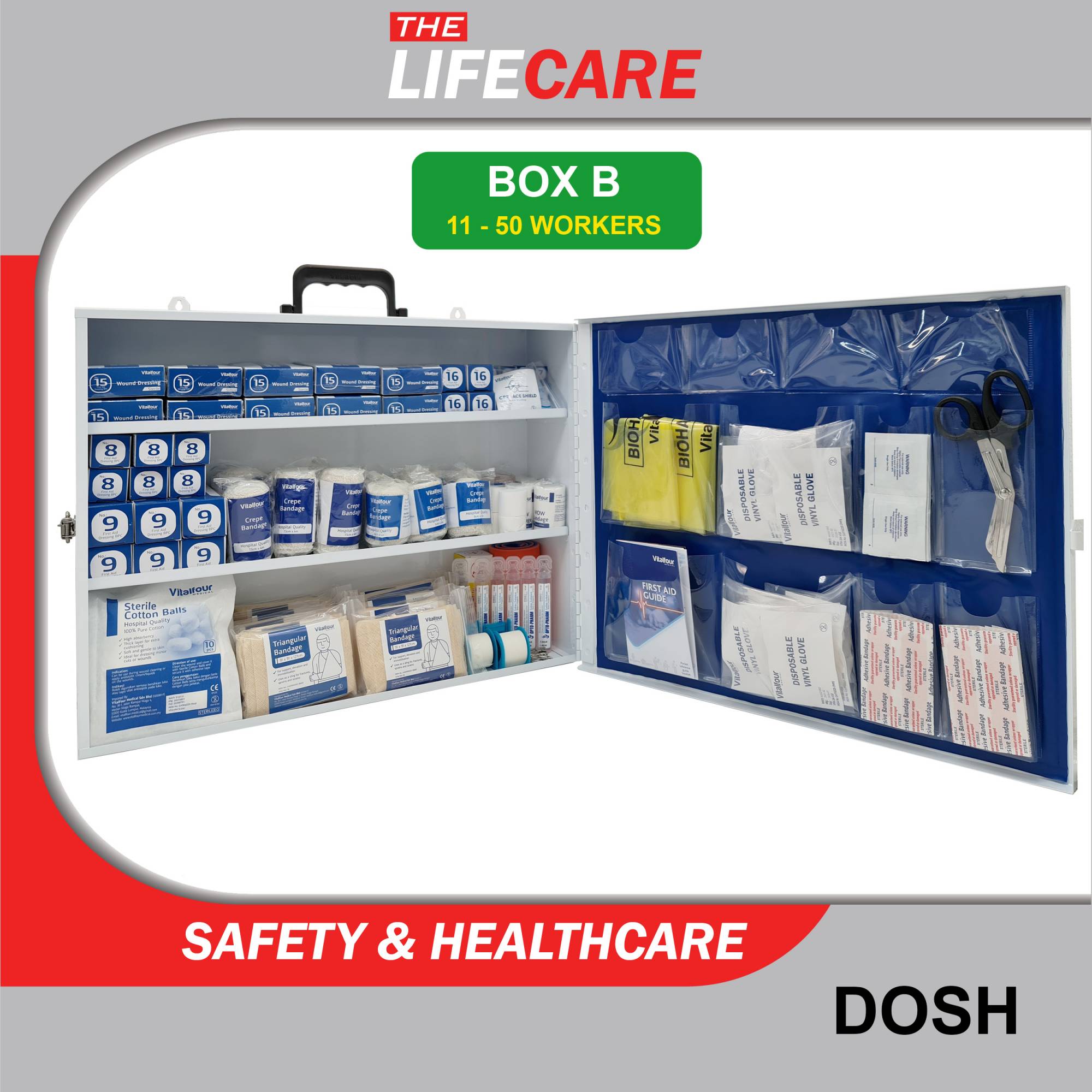 DOSH First Aid Kit BOX A for 11 50 Person First Aid Kit Supplier